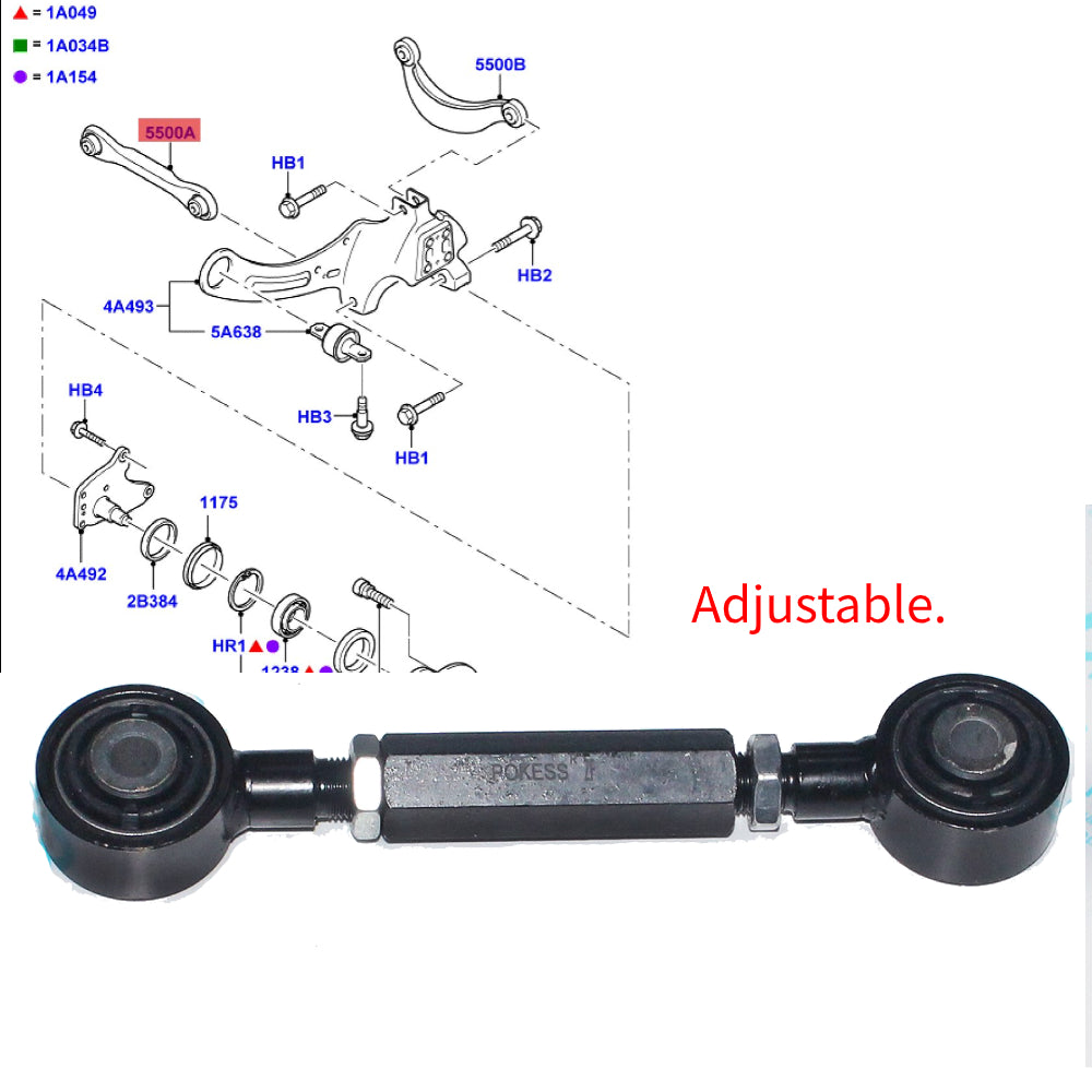 FOR FORD FOCUS C346 MK3 REAR SUSPENSION ARM ASSY 98AZ5K743AF CV6Z5500L 1703145 C23628500A 30683067 1105524 1061668 YS415K743AB BP4K28500C 98AG5K743AF BV61-5K743-AA