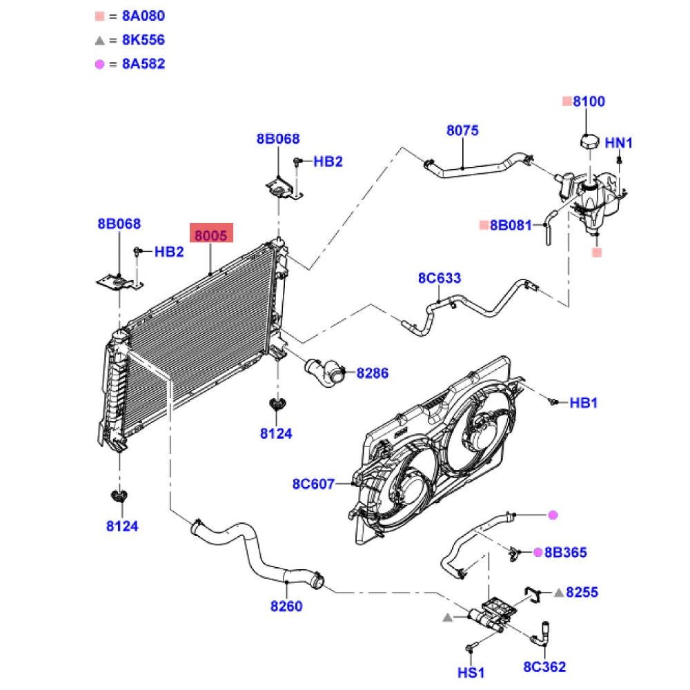Radiator For MAZDA TRIBUTE 2008-2012 2.3 2.5 FOR FORD ESCAPE 9L8Z8005A H2MZ8005S 8L8Z8005A 9L848005AC
