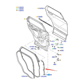 BB5Z7825324B 5325521 BB537825332AH Rear Door Rubber Sealing Strip Right For Ford Expolrer