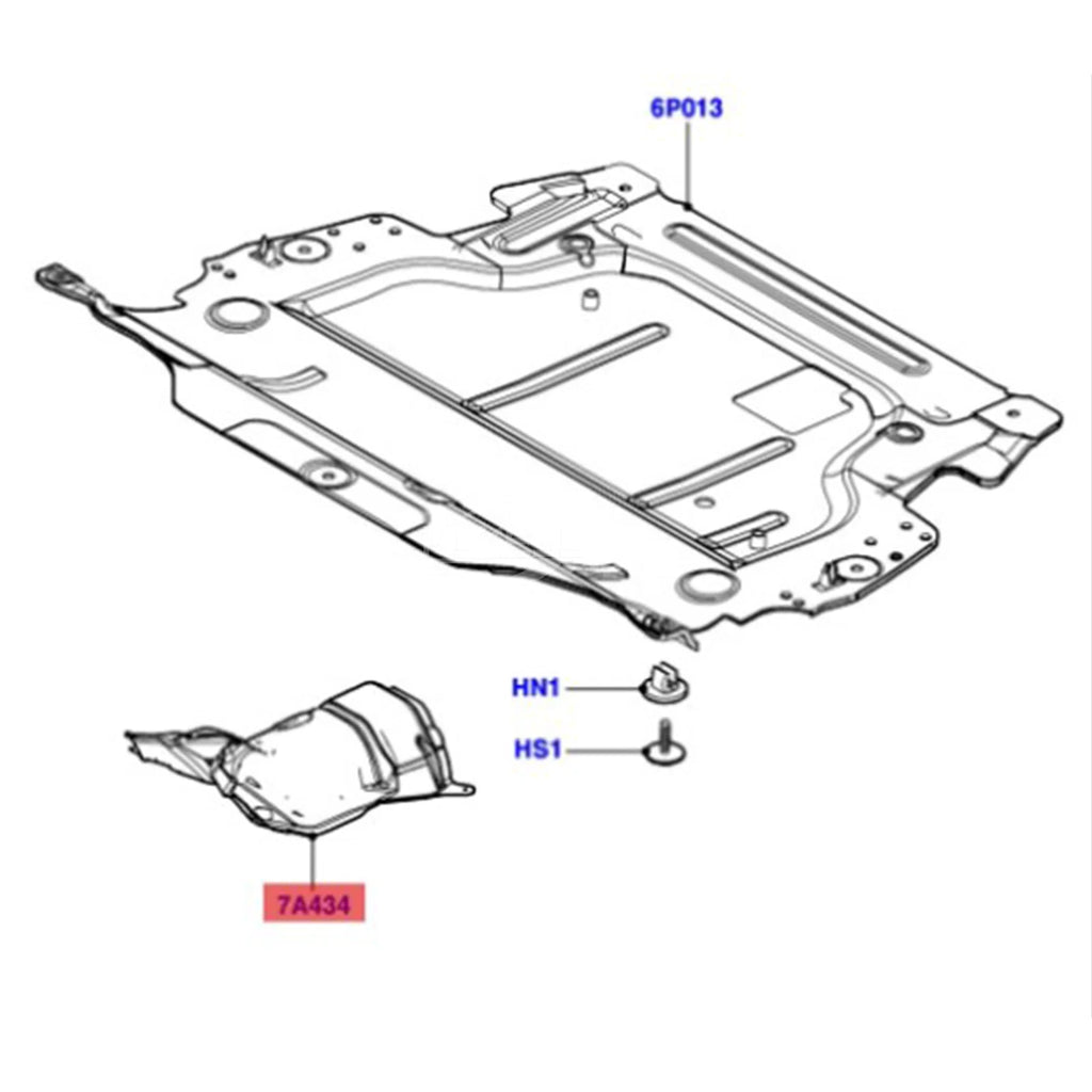 7M217Z309AA 6M217Z309AG 7M217Z309AB 1768118 LQ-ZS-297 Insulation Shield Front Section for Ford Mondeo 1313-17/Mondeo 08-12/S-MAX