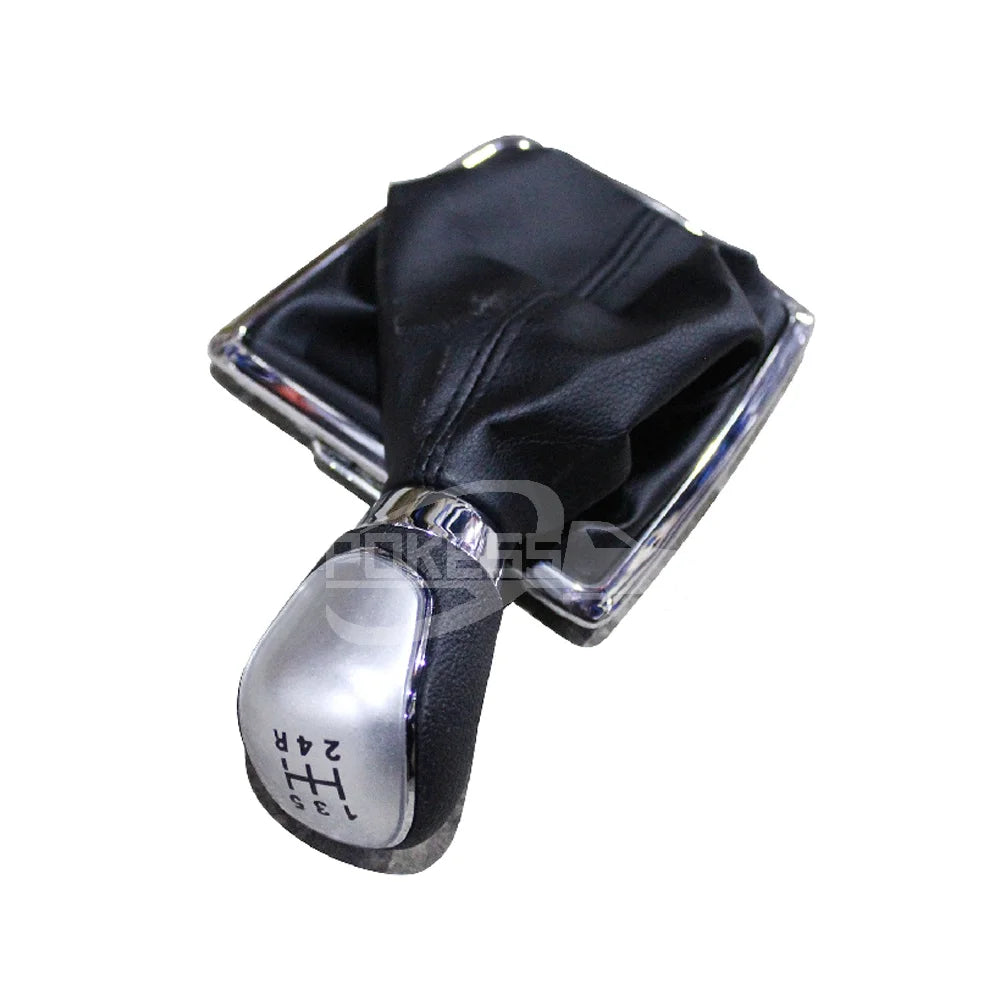 POKESS Automotive Parts 7M5R7H409AAA Gear Shift Knob Silver With Absorber Dust Cover for Ford Fo-cus 09-11 MT