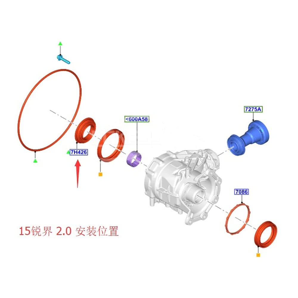 Car NOK Oil Seals CN157H429BA CN157H429AA CN1Z7H424B Transfer Case Oil Seal for Ford Escape Edge 15 Kuga 13 Driveshaft Oil Seal