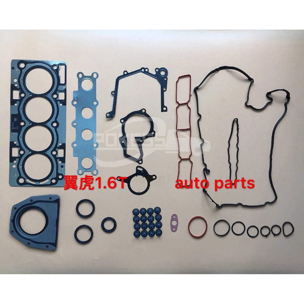 POKESS Auto Gasket Engine BM5G6079AB DV616079AA Engine Gasket Overhaul Set for Ford Kuga 2013 1.6T