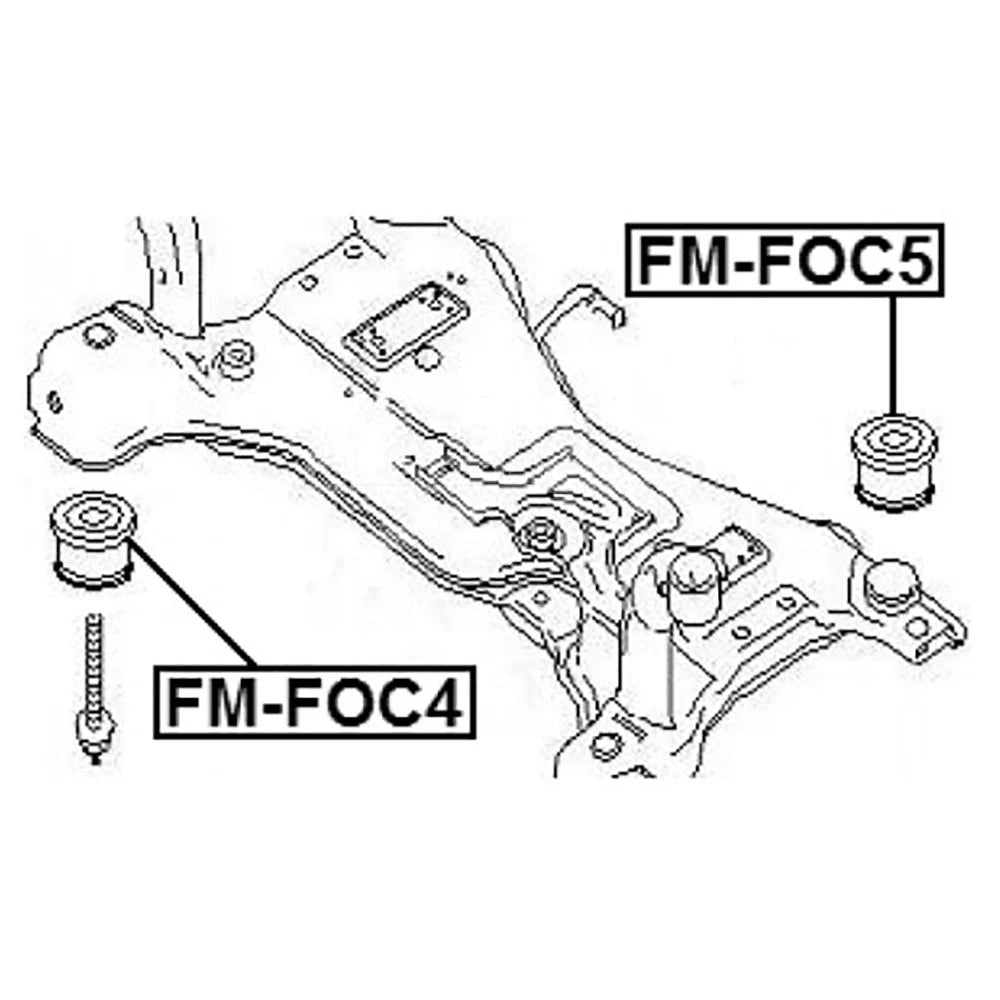 Bush Replacement Parts 4M515L021AB 1326988 Front Axle Carrier/Subframe Bush for Ford Focus 05-13