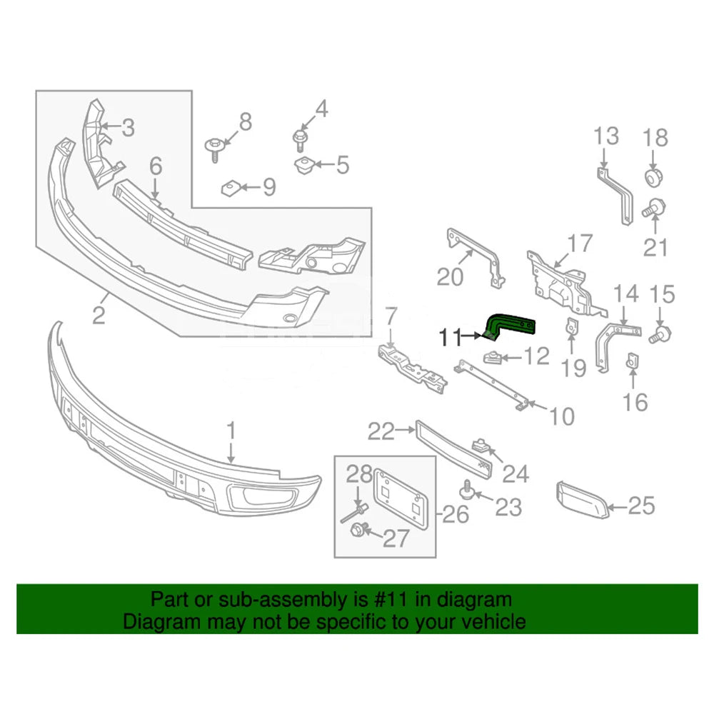 AL3Z17754A AL3V17754AB Right Front Bumper Bracket for Ford F-150 2012-2014