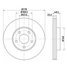 Load image into Gallery viewer, China Auto Brake Disc 6M512C375AB 6M512C375AA BV611125EB BS1A3325X Front Brake Disc for Ford Focus 12 15
