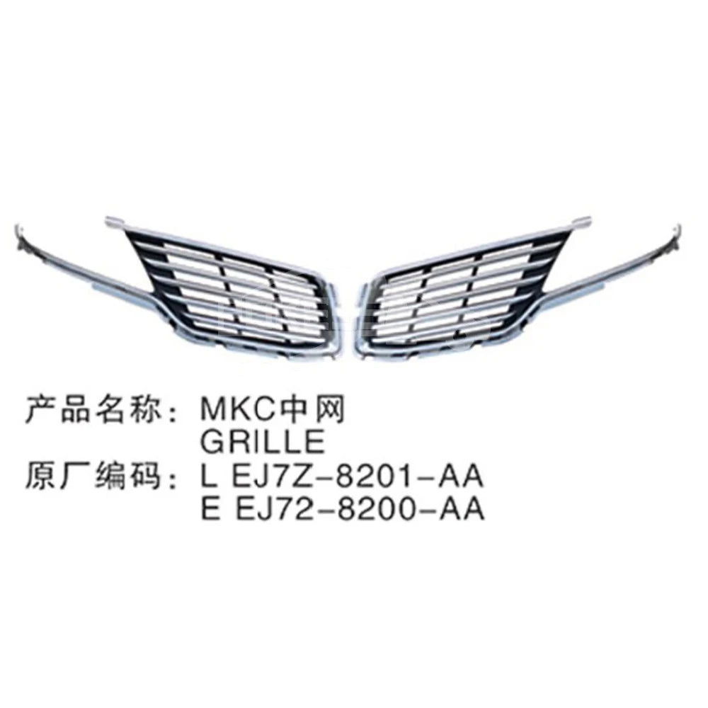 China Auto Front Grilles EJ7Z8200AAA EJ7Z8200A Front Complete Silver Electricplating Right Grille for Lincoln MKC