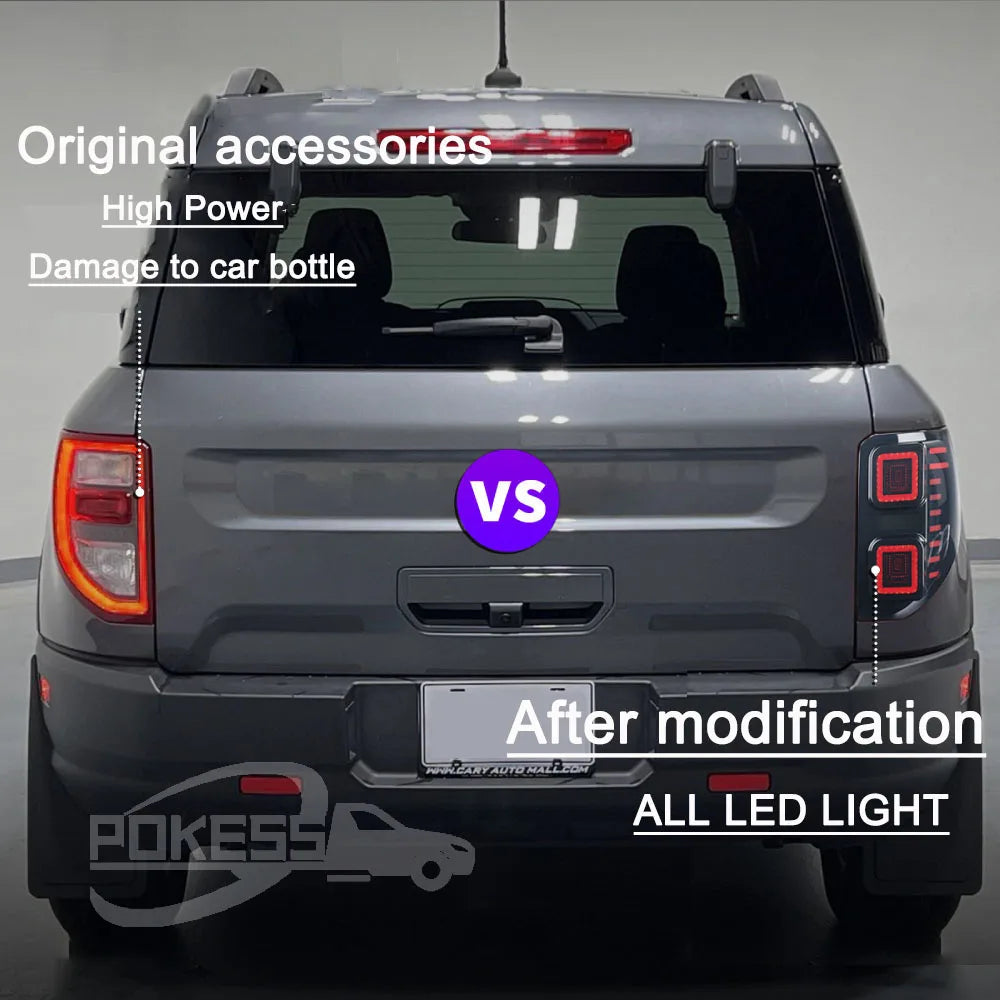 Body Accessories for Ford Bronco Sport 2020-2022 LED Tail Light Upgrade Car Rear Light Lamp Auto Body Part