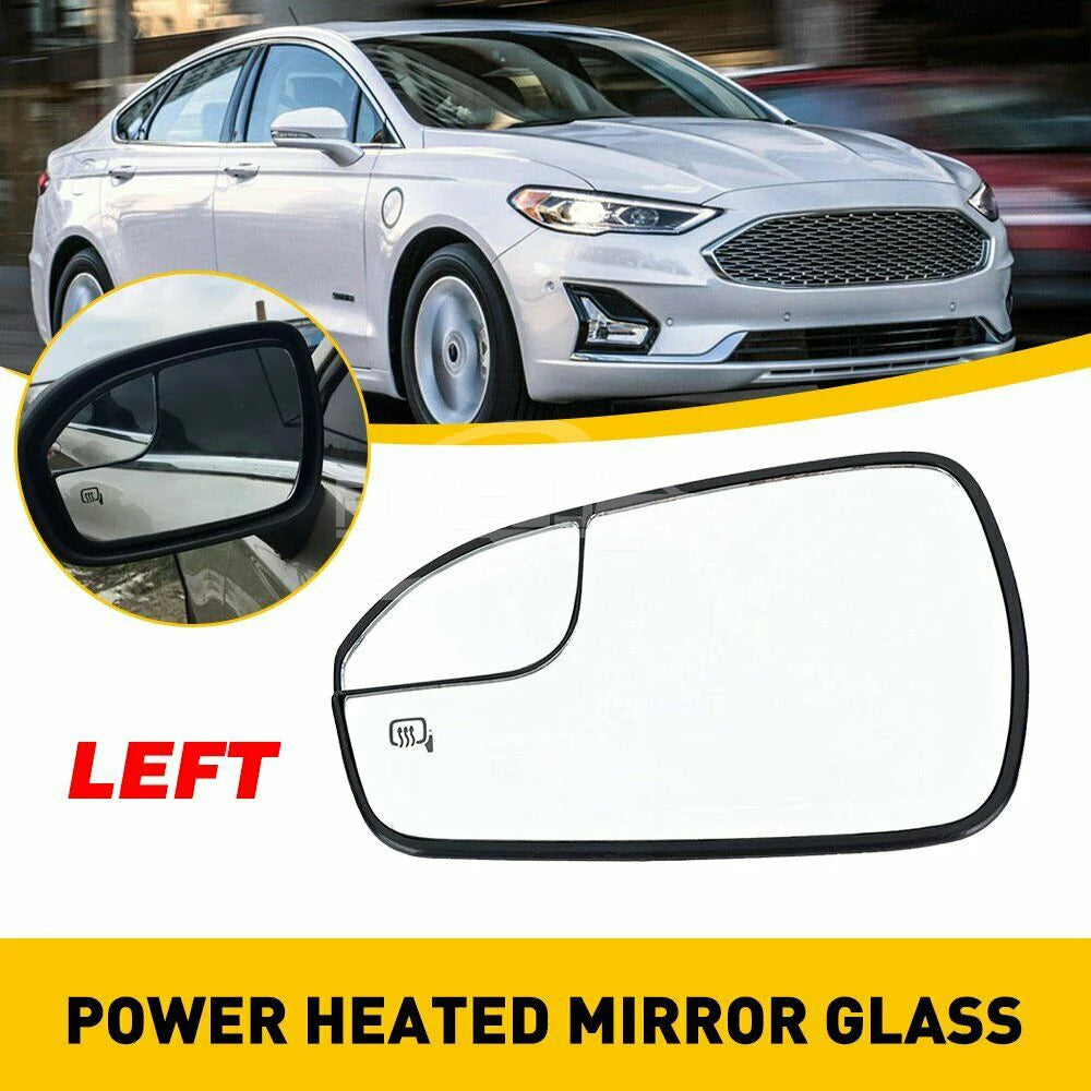 POKESS Parts DS7Z17K707F DS7317T675BD Left Rear View Mirror Glass for Ford Fusion 2013