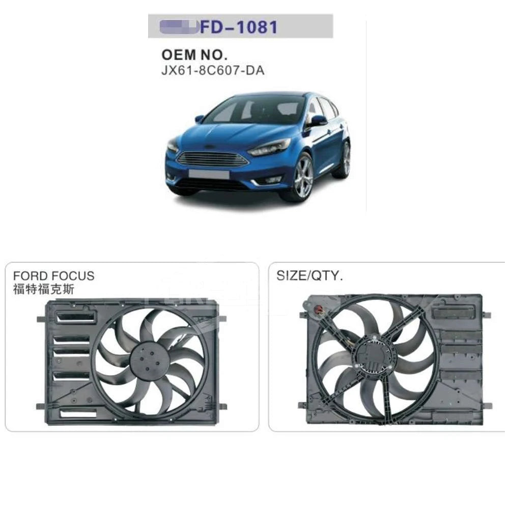 Auto Radiator Cooling Fan Ford Focus JX618C607DA Radiator Cooling Fan Module for Ford Focus 2019