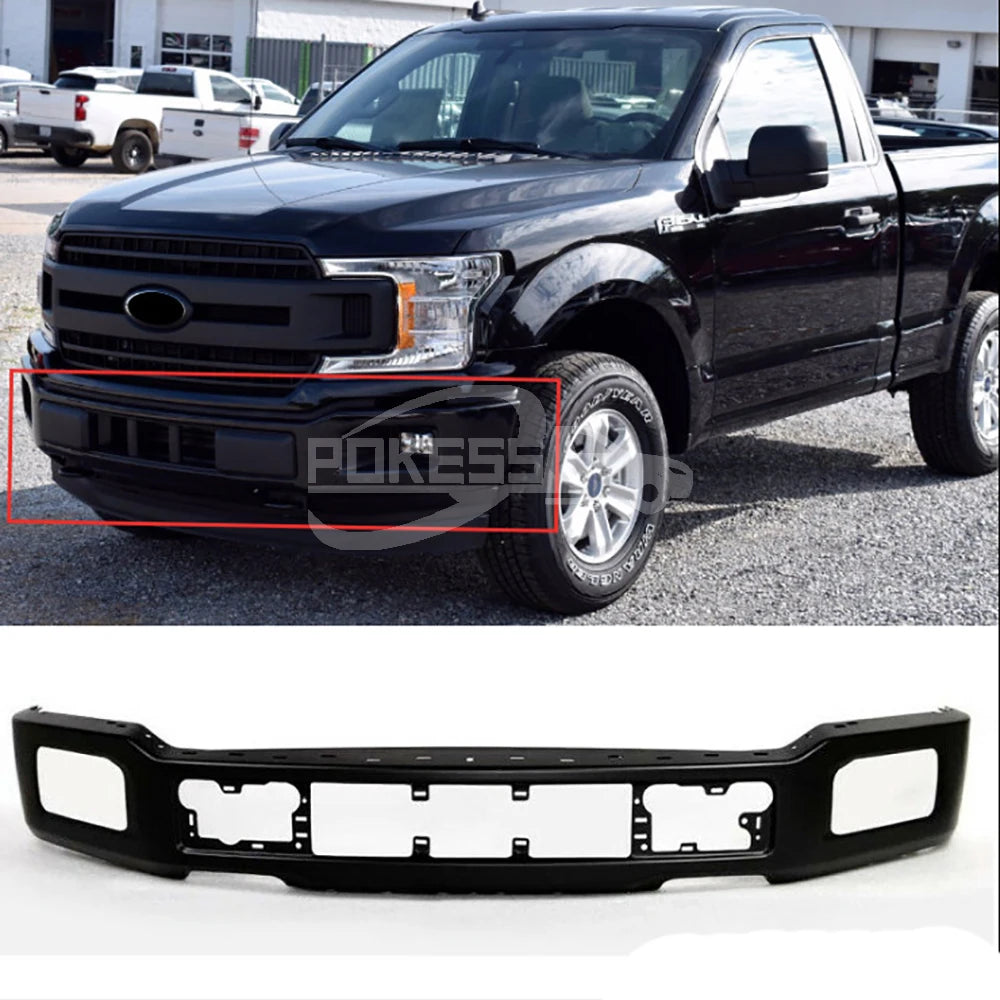 JL3Z17757EAPTM JL3417757BEPRAA Metal Black Front Bumper for Ford F-150 2018