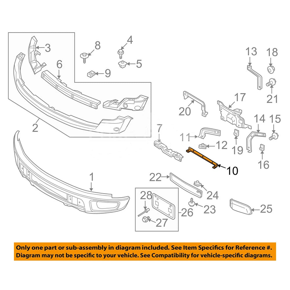 AL3Z17754B AL3V17W996AB Small Right Front Bumper Bracket for Ford F-150 2012-2014