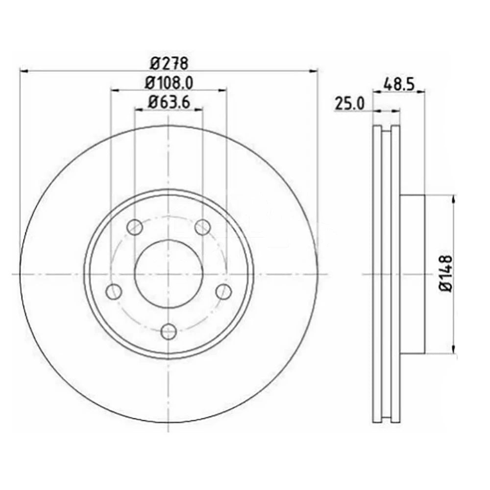 6M512C375AA BV611125EB BS1A3325X BV611125AA BV611125EC BV611125EA AV611125BB Front Brake Disc for Ford Focus 05-13/15