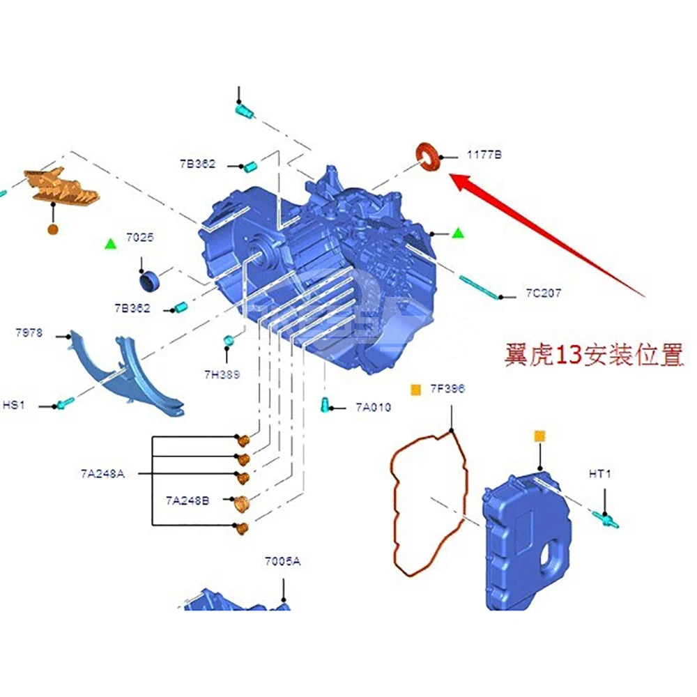 Car Oil Seal for New Mondeo 13-/Escape 13/Escort/Ecospor/Edge10-15/Taurus/Focus 15 Engine Output Shaft Qil Seals 9L8P7H260BB