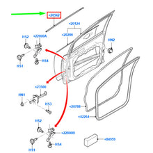 Load image into Gallery viewer, 4M51A20562AG 4M51A20562AF 4M51A20562AJ 4M51A20562AH 4M51A20562AE Front Door Window Belt Weatherstrip for Ford Focus