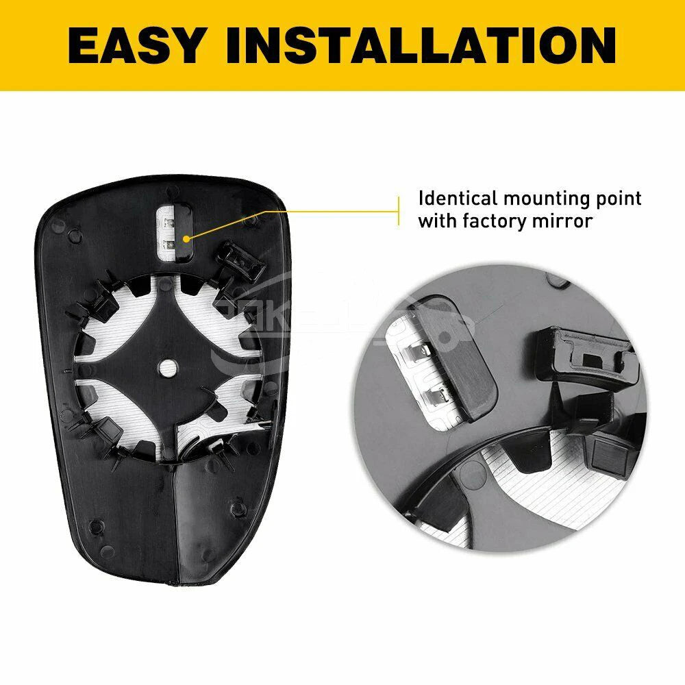POKESS Parts DS7Z17K707B DS7317K707BE Right Rear View Mirror Glass for Ford Fusion 2013
