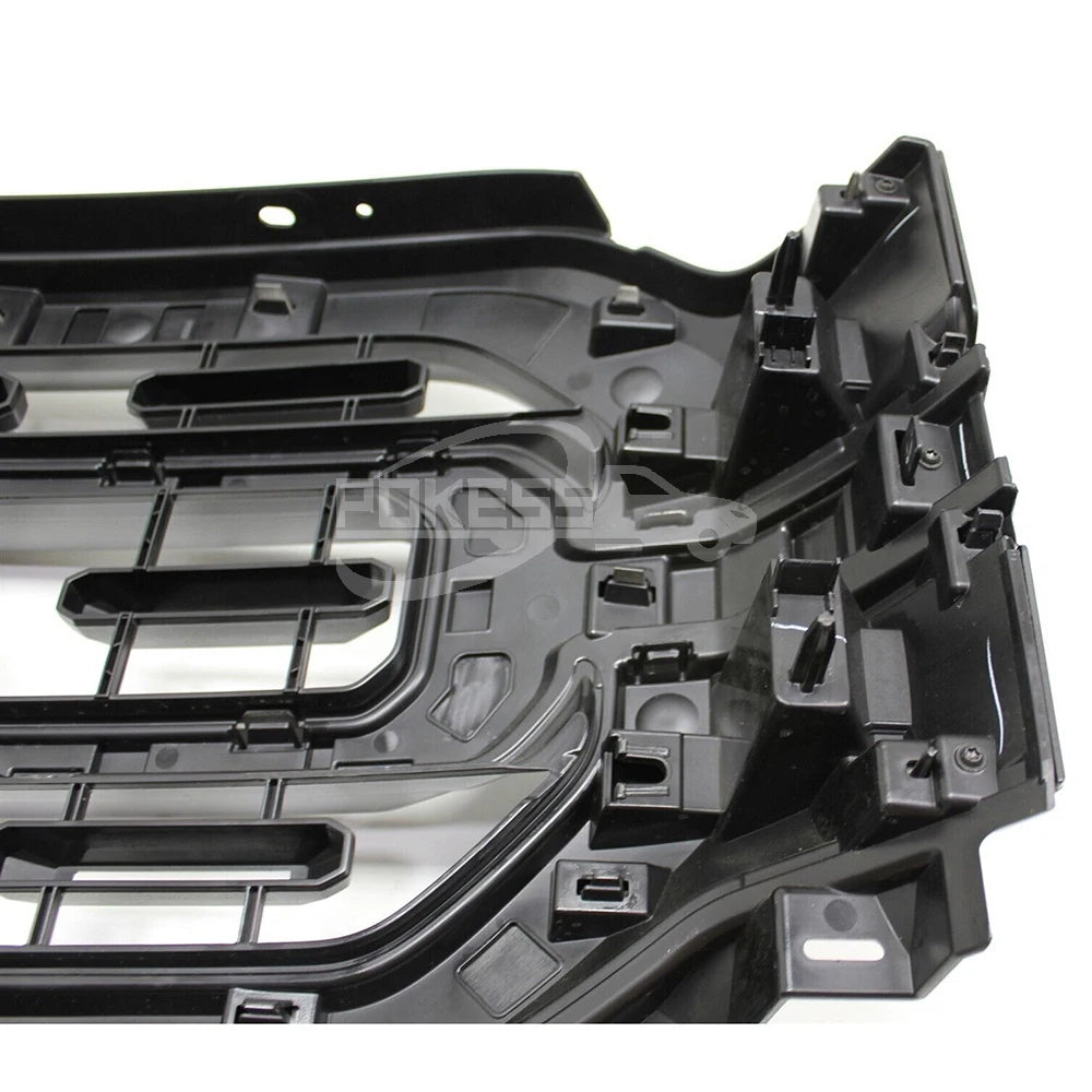 POKESS Grill Set ML3Z8200AA ML348200AD5YZ9 Black Leather Grill for Ford F150 2021-