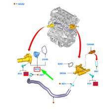 Load image into Gallery viewer, AG9G8575BB AG9G8575CA 3M4Z8255A 3M4G8K530AB L57015165 LR027158 LR027102 Thermostat Assembly for Ford Fusion 11/Edge/Explorer/2.0
