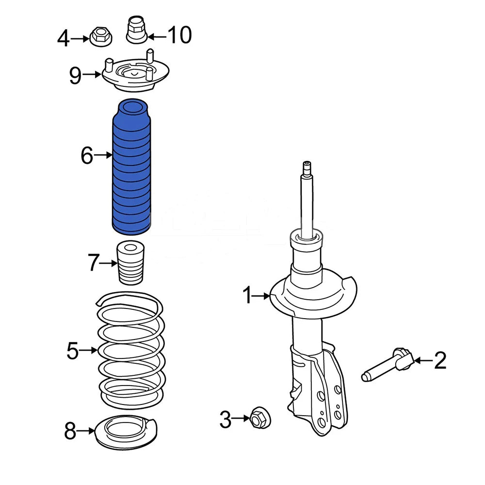 9T4Z18A047B Whole Sale Front Shock Absorber Dustproof Rubber Sleeve Dust Cover for Ford Edge Explorer