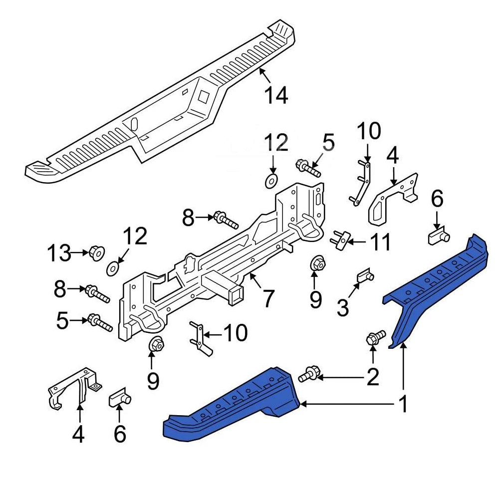 ML3Z17906PAPTM ML3V17A894ABPRAA Left/Right Rear Bumper Corner Cover for Ford F150 2021-(RAPTOR)