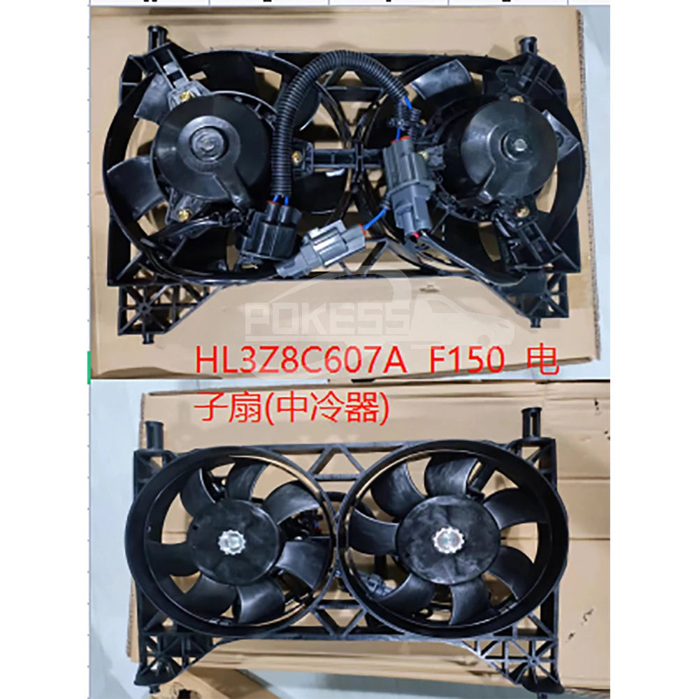 Best Car Ford F150 Cooling Fan AL3Z8C607A HL3Z8C607A Electric Radiator Cooling Fan for Ford Raptor F150 Expedition 2015-2017