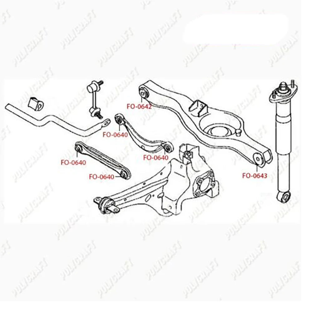 Car Control Arms EJ7Z5500B EJ7Z5500D EJ7C5K743AB EJ7C5K74 Rear Suspension Control Arm Assy for Lincoln MKC