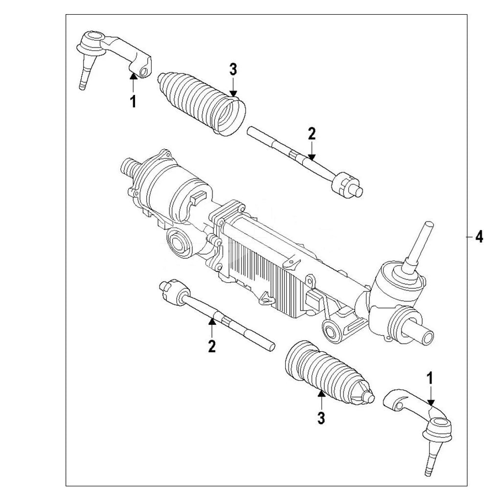 FL3Z3280A Steering Inner Tie Rod End for Ford in Auto Tie Rod End Raptor F150