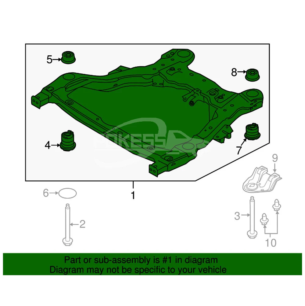 Front Sub Frame Car FB5Z5C145D JB5Z5C145A Front Frame-crossmember Cross Bracket for Ford Explorer 2015