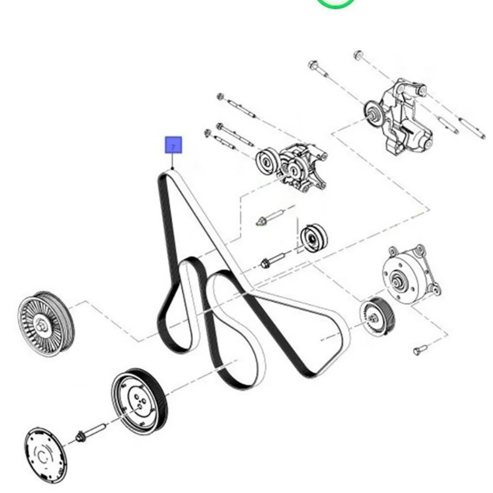 Auto Alternator V-Belt Car Drive V-Ribbed Belt 7PK3103 AB396C301CB UH0115908 for Ford Ranger 18 3.2L Mazda BT50