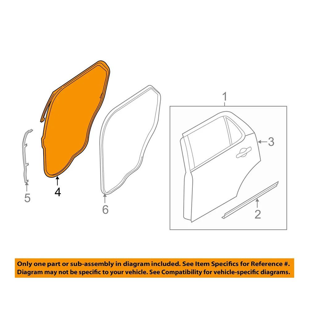 Factory Car Accessories Door Rubber BB5Z7825325B BB5Z7825325A BB5Z7825324B Rear Interior Door Weatherstripping for Ford Explorer