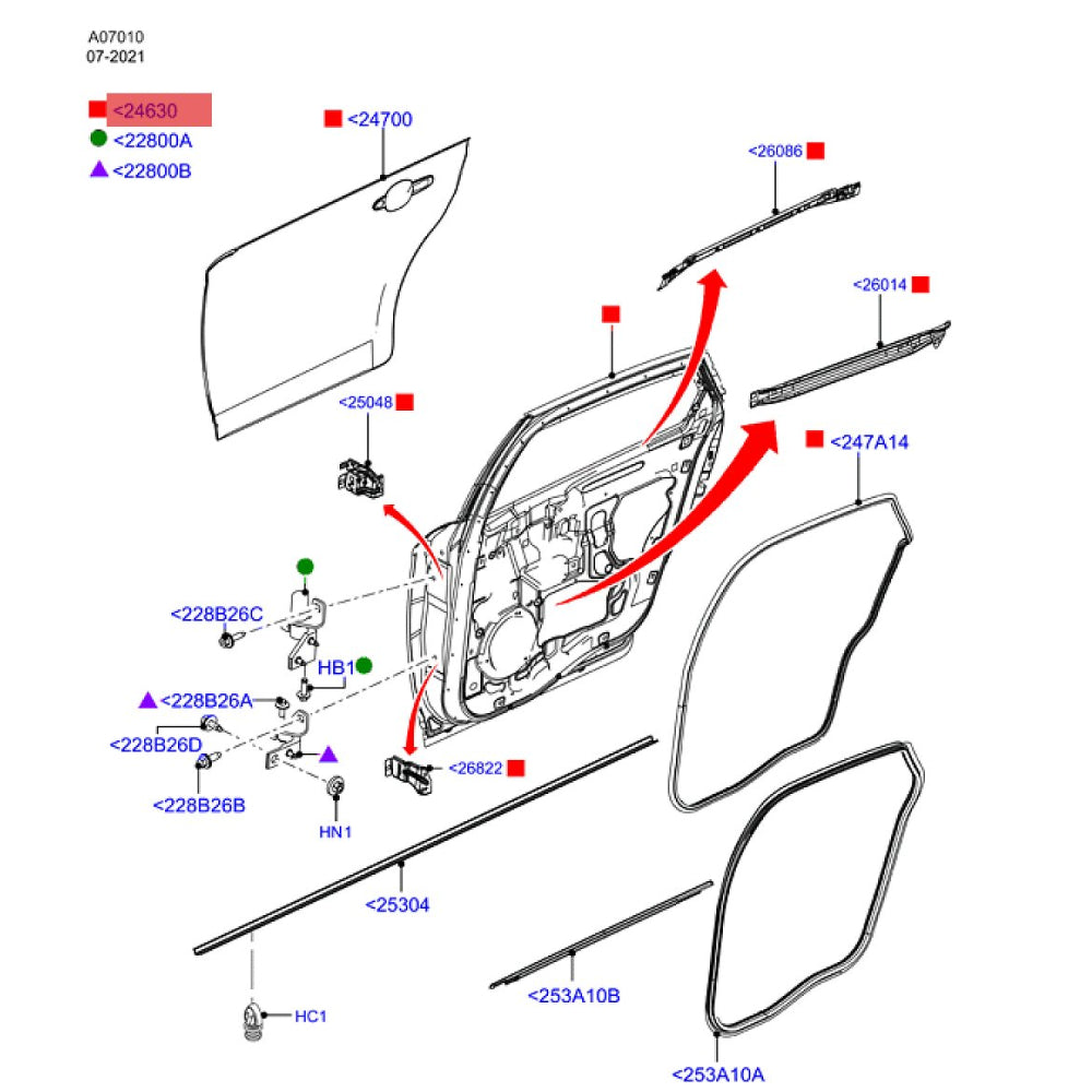 PBS71A24631-BA P8S71A24622AA for ford 2007-2012 Mondeo left Car & Car Doors & Door Skins Rear Front Left and right PBS71A20124BA P8S71A20124AA P8S71A20125AA PBS71A20125AC