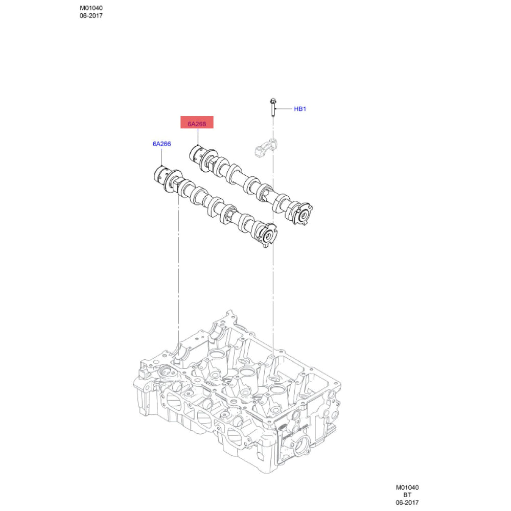 GN1G-6A268-AA car engine camshaft cylinder head camshaft Exhaust system parts custom camshaft For Ford ECOSPORT 2013 1.5 Focus MK4