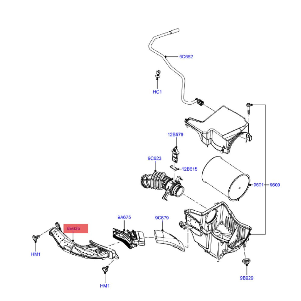 FOR FORD Kuga Escort FOCUS MK3 MK4 C346 Air Cleaner Air Inlet Tube 1745844 AV61-9E635-BD