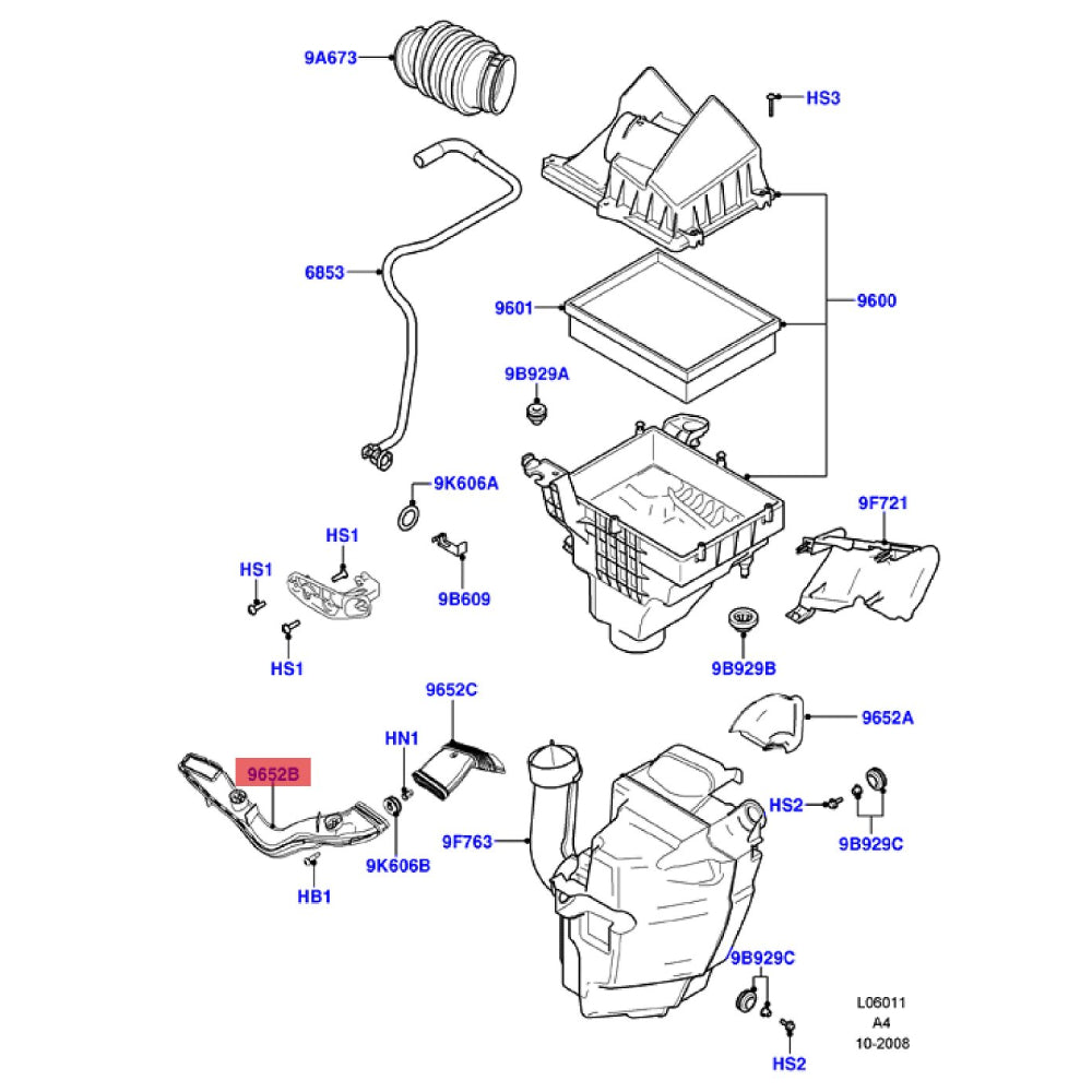 FOR FORD Focus MK2 KUGA MK1 C394 Air Cleaner Intake Tube 1485769 7M51-9E635-AD