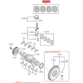 PISTON RING FOR FORD FIESTA MAZDA 2 DE3FS MZR 3 BK AXELA BK DEMIO DE3AS ZJ-VE 1.4 ZJY4-11SC0