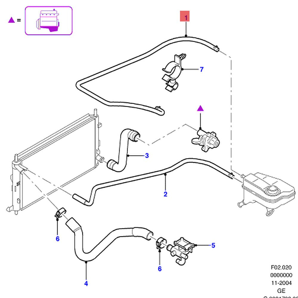 FOR FORD MONDEO 2.0 MK2 Upper Supply Tank To Radiator Hose 1135531 1S71-8C012-BG