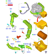 Load image into Gallery viewer, CV61-9C623-FC FOR Ford Focus MK3 2012-15 Kuga 1.6  Air Intake Duct Air Pipe Hose CV61-9C623-CC 1753617