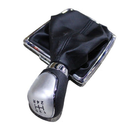 5 Speed MT Car Gear Shift Knob Lever Shifter Gaiter Boot Cover fit for ford focus mk2 II 2011 2010 2009 black silvery