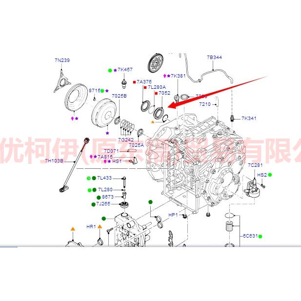 7M5R3K169AA Axle shaft oil seal For Ford wins DF 07-10