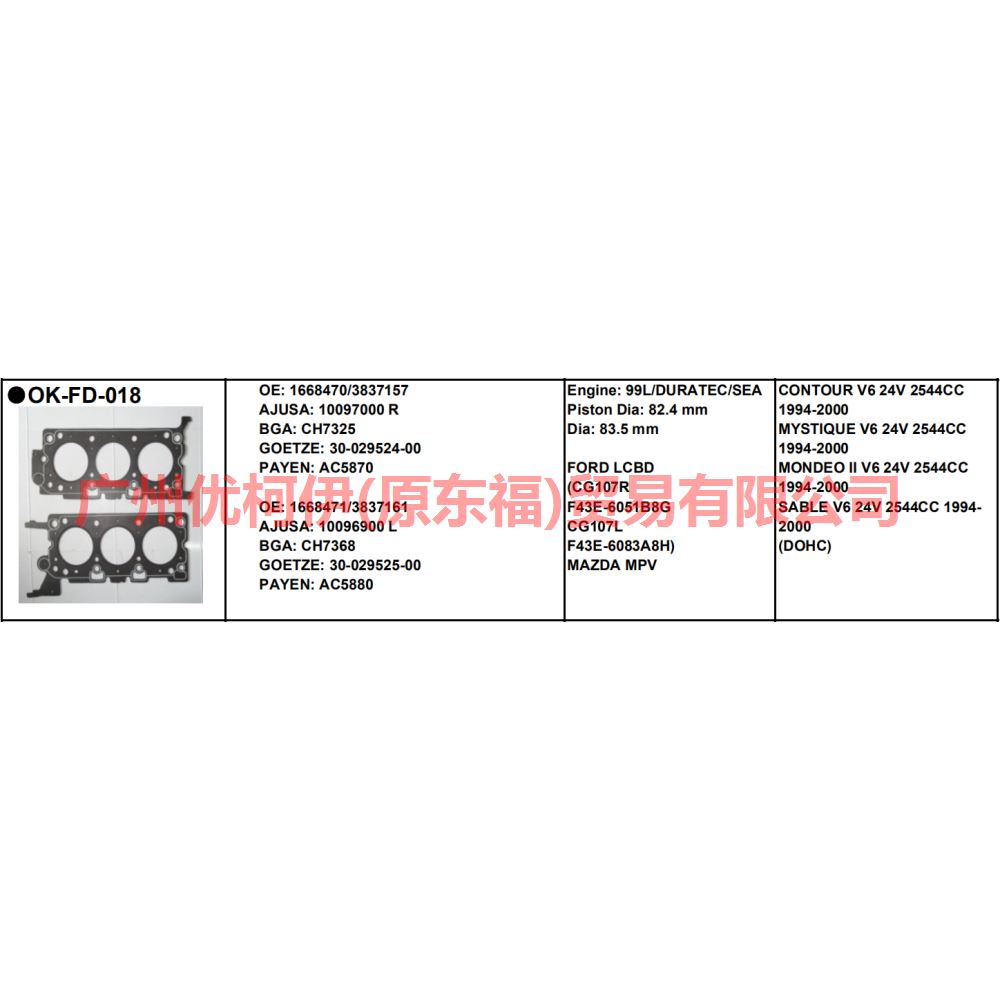 1S7E6051DE Cylinder bed Asbestos R For Ford Mondeo AM 01-07