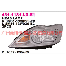 8M5113W030EC headlight L white For Ford Focus BF 07-09