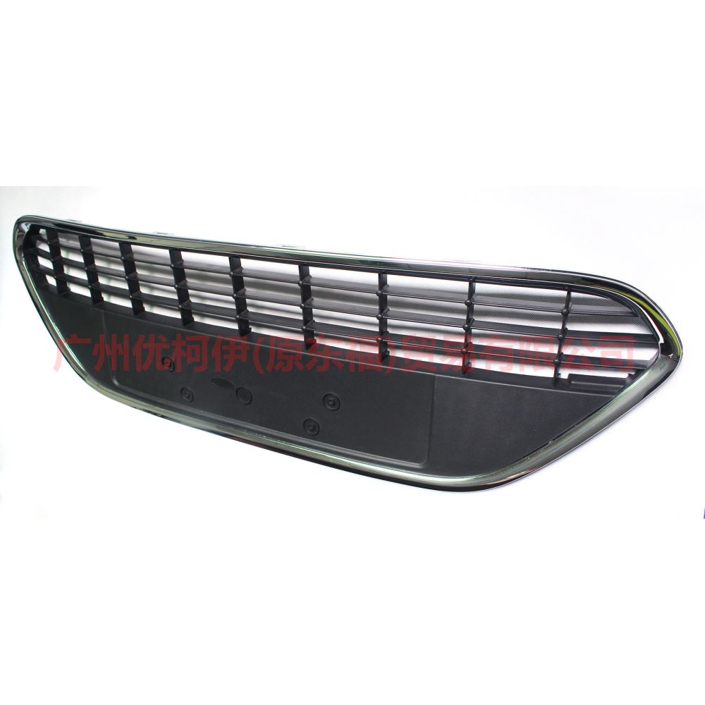 8M5917K945AEW Front bumper lower grille with bright strips For Ford Focus BF 07-09