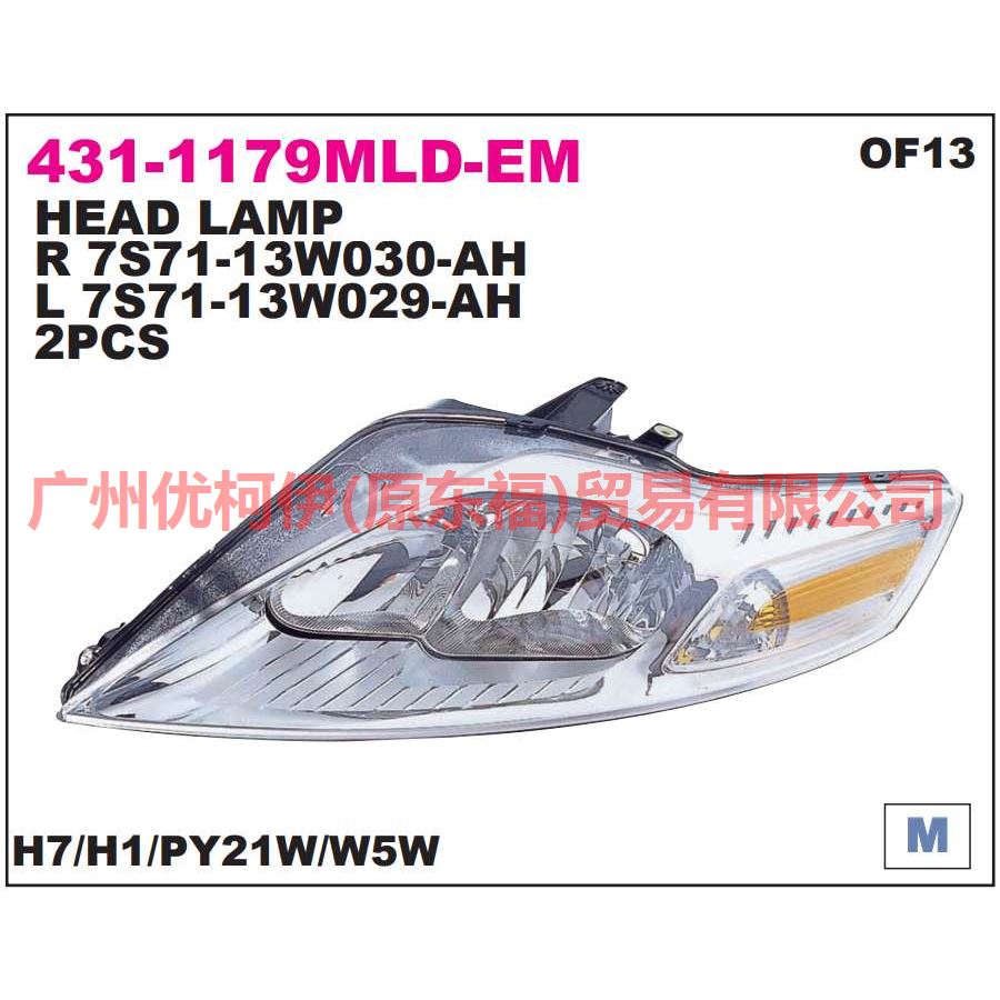 7S7113W030AG headlight L For Ford wins DF 07-10