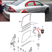 Load image into Gallery viewer, Rear left &amp; right door glass mud tank for ford mondeo mk3 2004-2007 1S71F25825AH